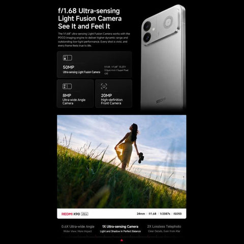Xiaomi Redmi K90 Ultra, 16GB+512GB, 6.83 inch Xiaomi HyperOS 3 Snapdragon 8 Elite Octa Core, NFC, Network: 5G, 16GB+512GB
