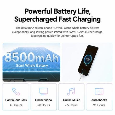 Huawei nova 16 SE, 8GB+512GB, Side Fingerprint Identification, 6.84 inch HarmonyOS 6.1 Kirin 8020 Octa-core, NFC, OTG, Not Support Google Play, 8GB+512GB