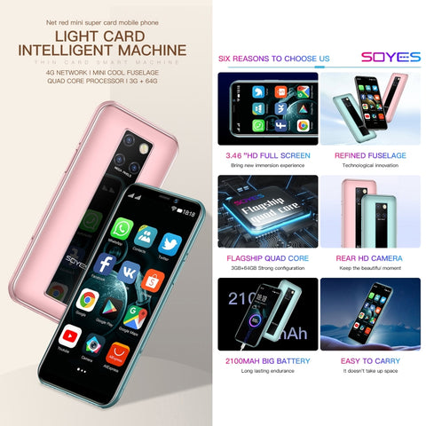 Face Identification, 3.46 inch Android 9.0 MTK6739CW Quad Core up to 1.28GHz, Dual SIM, Bluetooth, WiFi, GPS, Network: 4G, 3GB+64GB, S10H 3GB+64GB
