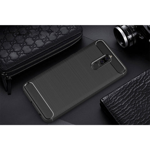 For Huawei  Mate 10 Lite Brushed Carbon Fiber Texture TPU Shockproof Anti-slip Soft Protective Back Cover Case, For Mate 10 Lite, For Huawei Mate 10 Lite