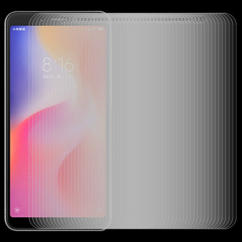 100 PCS 0.26mm 9H 2.5D Tempered Glass Film for Xiaomi Redmi 6, For Redmi 6