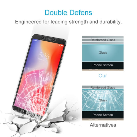 100 PCS 0.26mm 9H 2.5D Tempered Glass Film for Xiaomi Redmi 6A, For Redmi 6A (100 PCS)