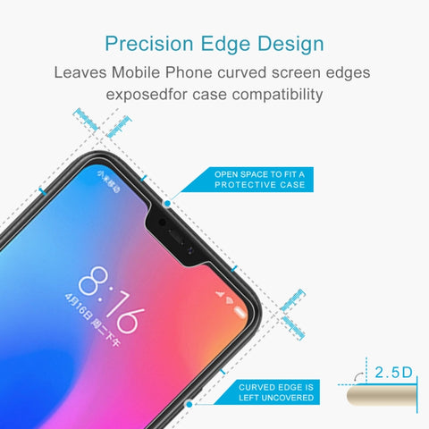 0.26mm 9H Surface Hardness 2.5D Curved Edge Tempered Glass Film for Xiaomi Redmi Note 6, For Redmi Note 6(1pcs)
