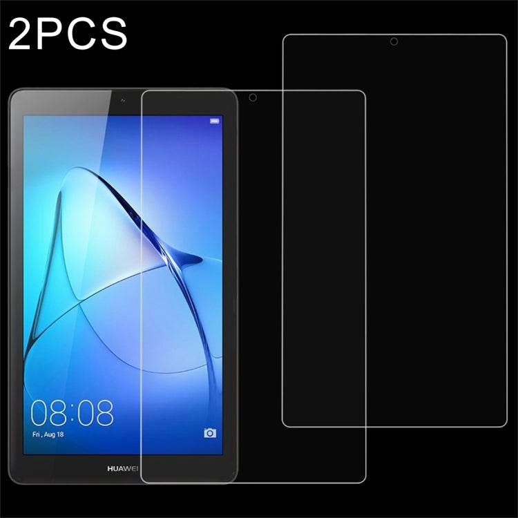 2 PCS for  HUAWEI MediaPad T3 7.0 inch 0.3mm 9H Surface Hardness Full Screen Tempered Glass Screen Protector, For MediaPad T3 7.0 inch