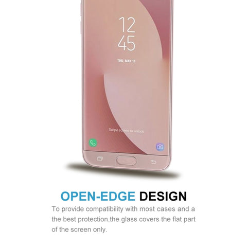 For Galaxy J7 (2017) (US Version) 0.3mm 9H Surface Hardness 2.5D Explosion-proof Non-full Screen Tempered Glass Screen Film, For Galaxy J7 (2017)(US Version)(1 PC)