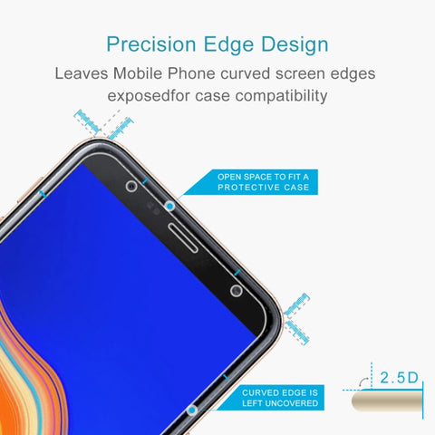 10 PCS 0.26mm 9H 2.5D Tempered Glass Film for Galaxy J4+, For Galaxy J4+