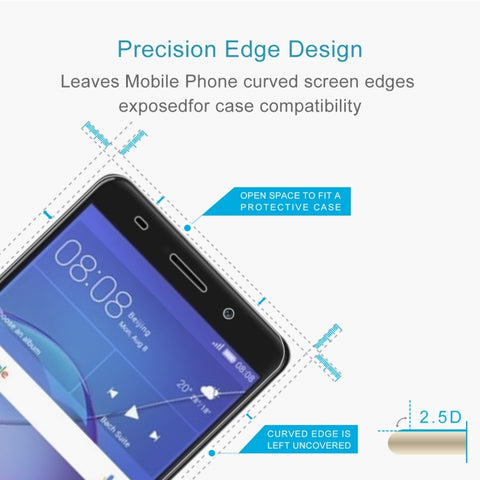 10 PCS for  Huawei Y3 2017 0.3mm 9H Surface Hardness 2.5D Explosion-proof Full Screen Tempered Glass Screen Film, For Y3 2017 (10 PCS)