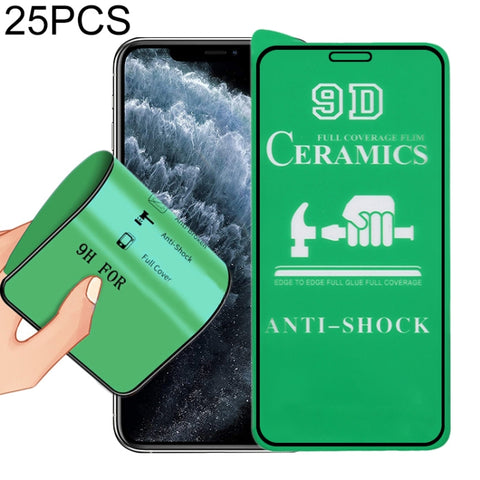 For iPhone 11 Pro / XS / X 25pcs 2.5D Full Glue Full Cover Ceramics Film, For iPhone X / XS / 11 Pro (25 PCS)