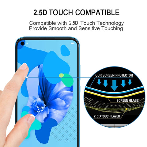 Full Glue Full Cover Screen Protector Tempered Glass film for Huawei Nova 5i, For Huawei Nova 5i