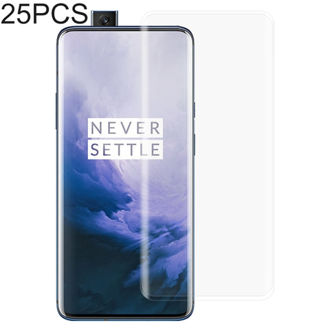 25 PCS 3D Curved Edge Full Screen Tempered Glass Film for OnePlus 7 Pro, For OnePlus 7 Pro, Black, 25 PCS, For OnePlus 7 Pro, Transparent, 25 PCS