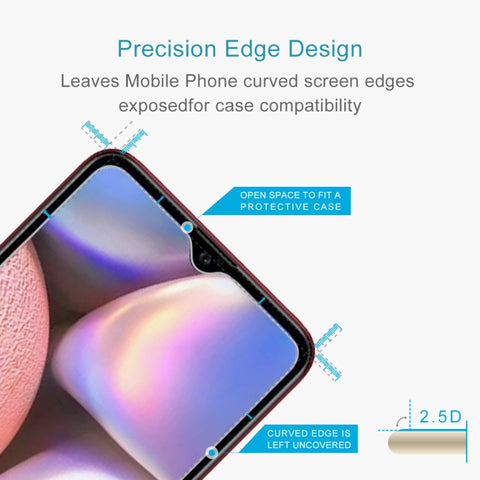 50 PCS 0.26mm 9H 2.5D Tempered Glass Film for Galaxy A10s, For Galaxy A10s (50 PCS)