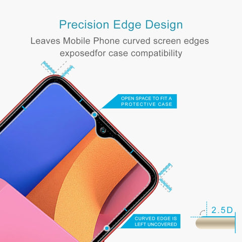 50 PCS 0.26mm 9H 2.5D Tempered Glass Film for Galaxy A20s, For Galaxy A20s (50 PCS)