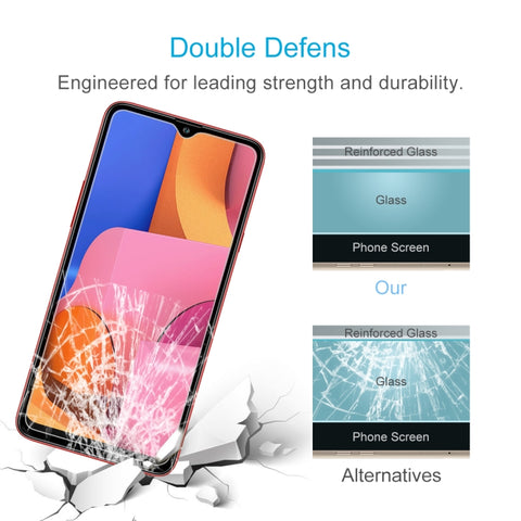50 PCS 0.26mm 9H 2.5D Tempered Glass Film for Galaxy A20s, For Galaxy A20s (50 PCS)