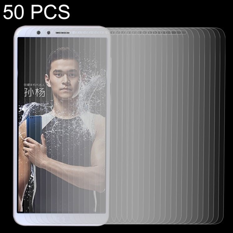 50 PCS for  Huawei Honor Play 7X 0.26mm 9H Surface Hardness 2.5D Explosion-proof Tempered Glass Screen Film, No Retail Package, For Honor Play 7X