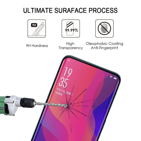 Edge Glue 3D Curved Edge Full Screen Tempered Glass Film For OPPO Find X, For OPPO Find X(1 PC)