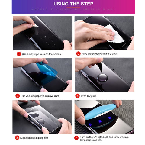 mocolo 9H 3D Full Screen UV Screen Film for Galaxy S10+, Support Fingerprint Unlock, For Samsung Galaxy S10+