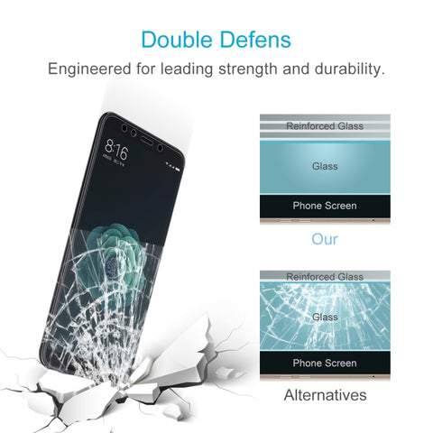 50 PCS 0.26mm 9H 2.5D Tempered Glass Film for Xiaomi Mi 6X & A2, For Mi 6X (50 PCS)