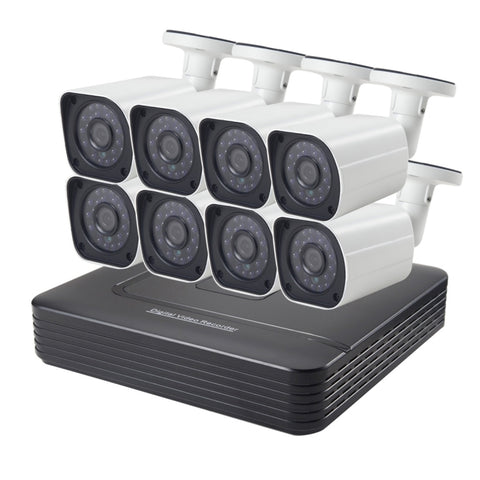 A8B6 8Ch Bullet IP Camera NVR Kit, Support Night Vision / Motion Detection, IR Distance: 15m, A8B6/Kit 960P 1.3MP, A8B6/Kit 1080P 2.0MP, A8B6/Kit 720P 1.0MP