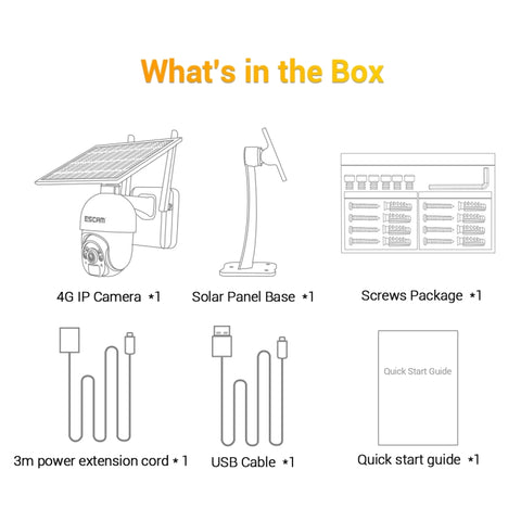 ESCAM QF450 HD 1080P 4G US Version Solar Powered IP Camera without Memory, Support Two-way Audio & PIR Motion Detection & Night Vision & TF Card, without Memory