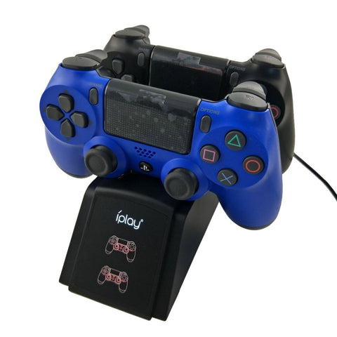 iplay Dual Port Charging Dock Station Stand / Controller Charging Stand for For Sony Playstation 4 PS4 & Slim PS4 Pro with LED Display Indicator Screen, HBP-119