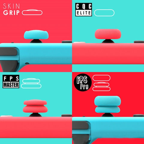 Left + Right Gamepad Rocker Cap Button Cover for Switch, For Switch(Black), For Switch(Blue + Magenta), For Switch(Green+Red), For Switch(Red)
