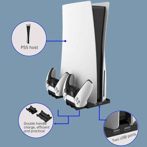 iplay HBP-269 For PS5 De / UHD Charging Stand Vertical Base Holder With Handle Charger, iPega HBP-269