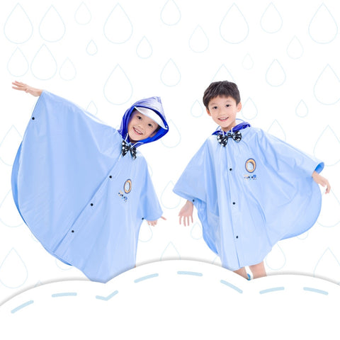Age Above 3 Kids British Style Cartoon Reusable Cloak Raincoat Hoodies, Size: XXL