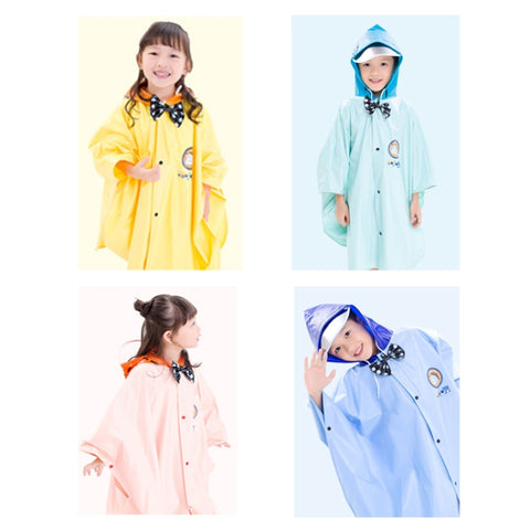 Age Above 3 Kids British Style Cartoon Reusable Cloak Raincoat Hoodies, Size: XXL