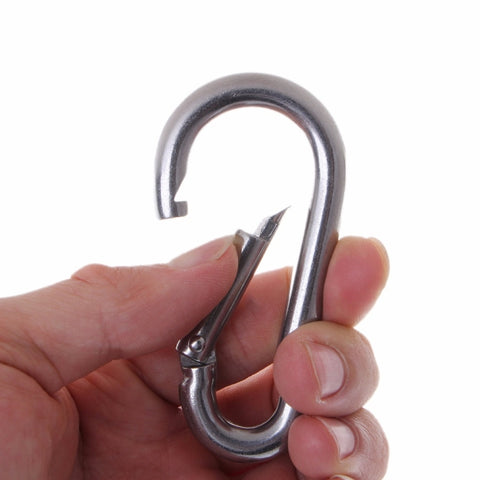 M11 Stainless Steel Carabiner Spring Hook Multi-tool Mountaineering Buckle Lock Camping Hook Rope, Inner Diameter: 10.84mm, M11