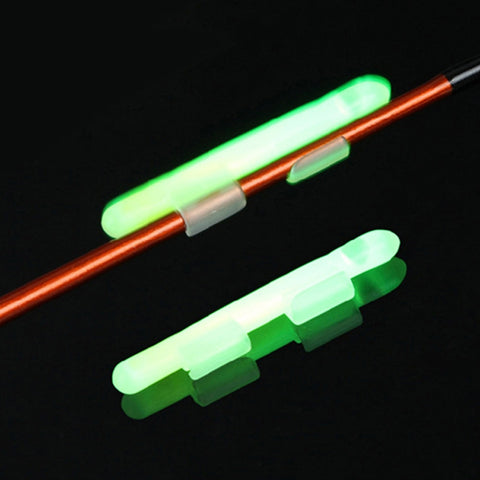 5 Packs OCEAN SUN Clip-On Luminous Float Night Fishing Light Stick, L, Fits Rod Tip 2.7-3.2mm, Clip-On, L