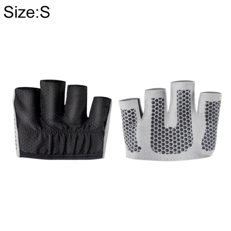 Half Finger Yoga Gloves Anti-skid Sports Gym Palm Protector, Size: S, Palm Circumference: 17.5cm, Size: S