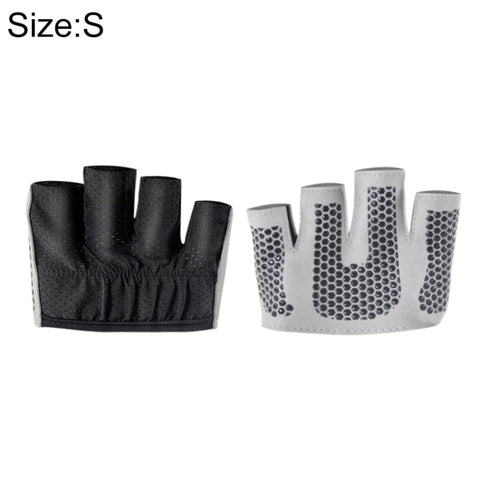 Half Finger Yoga Gloves Anti-skid Sports Gym Palm Protector, Size: S, Palm Circumference: 17.5cm, Size: S