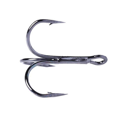 20pcs / Box Classic Black High Carbon Steel Fishing Three-jaw Treble Hooks, 4# FH022