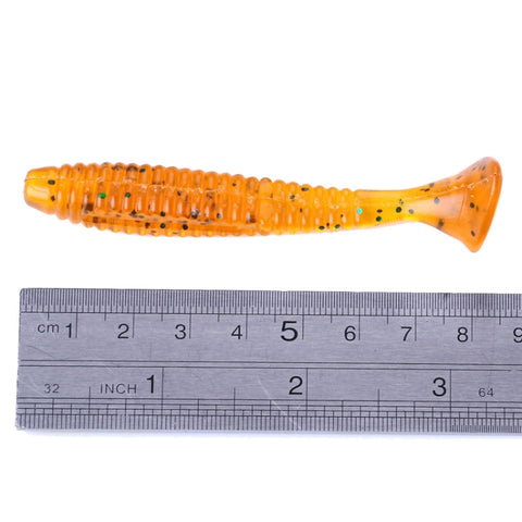 HENGJIA SO0205P 5 PCS 8cm/5g  Screw Tail Soft Fishing Lure Artificial Baits, SO0205P
