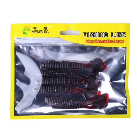 HENGJIA SO0215P 5 PCS 7.5cm/5.5g  Screw Tail Soft Fishing Lure Artificial Baits, SO0215P