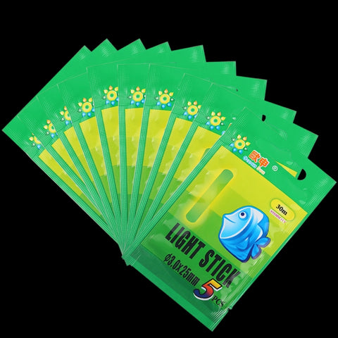 10 Packs OCEAN SUN Luminous Float Night Fishing Light Stick, Visibility: 30m, Size: 4.5 x 37mm, Visibility: 30m(5pcs)
