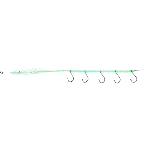 HENGJIA 32cm/7g Fishing Knife Fish Wire Luminous Night Light Octopus Squid Hook 5 Hooks