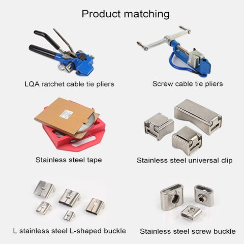 100 PCS 9.53mm 304 Stainless Steel Tie Lock Type Cable Wrapped Bundle Buckle, 9.53mm