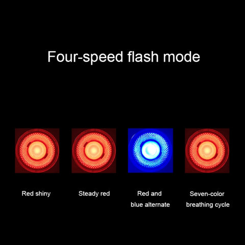 A0 IPX5 Waterproof Seven-color Bicycle USB Charging High Brightness Taillight, Charging High Brightness Taillight