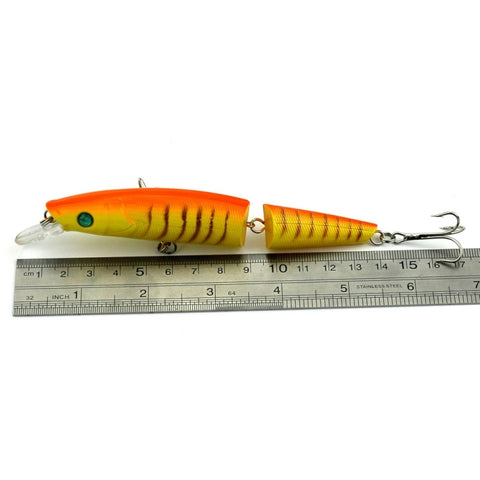 HENGJIA JM007-X 14cm 20.2g 2-section Plastic Hard Baits Artificial Fishing Lures with Treble Hook, Random Color Delivery, JM007-X 14cm