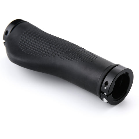1 Pair AG21 Rubber +  Alloy Lock-Rings Bicycle Flat Handlebar Grip, AG21