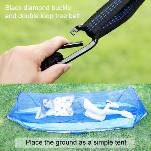 Portable Outdoor Camping Full-automatic Nylon Parachute Hammock with Mosquito Nets, Size : 290 x 140cm, 290x140cm Dark Green, 290x140cm Pink Blue, 290x140cm Green, 290x140cm Blue, 290x140cm Orange, 290x140cm Camouflage, 290x140cm Army Green            ...