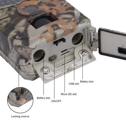PR-100 1MP IP54 Waterproof IR Night Vision Security Hunting Trail Camera, Sunplus 1628 Program, 120 Degree Wide Angle,100 Degree PIR Sensing Angle, PR100