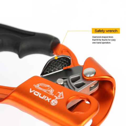 XINDA TP-8606 Outdoor Rock Climbing Aerial Work Anti-fall Handheld Rope Gripper for 8-12mm Diameter Rope Right, Right