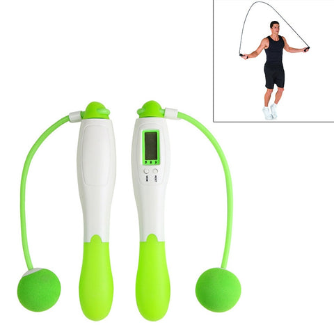 Digital Professional Counting Jump Rope Sports Ball Counter Skipping Rope, Jump Rope with Ball (Yellow), Jump Rope with Ball (Magenta), Jump Rope with Ball (Pink), Jump Rope with Ball (Blue), Jump Rope with Ball (Green)
