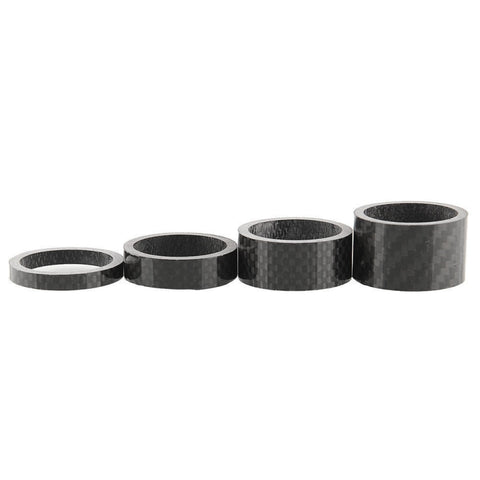 Bicycle Front Fork Headset Carbon Fiber Gasket Stem Wrist Backing Ring 3K Carbon Fiber 5 / 10 / 15 / 20mm, 4pcs /Set