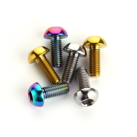 2 PCS Bicycle Accessories Titanium Bottle Cage Screw M5 12mm, 12mm