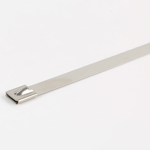 100 PCS 4.6x450mm Stainless Steel Metal Cable Ties Tie Zip Wrap Exhaust Heat Straps Induction Pipe, 4.6x450mm