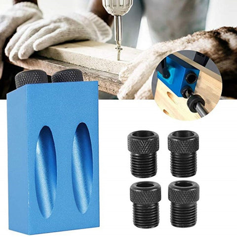 7-Piece Set 15 Degree Angular Oblique Aluminum Alloy Woodworking Hole Locator, 7-Piece