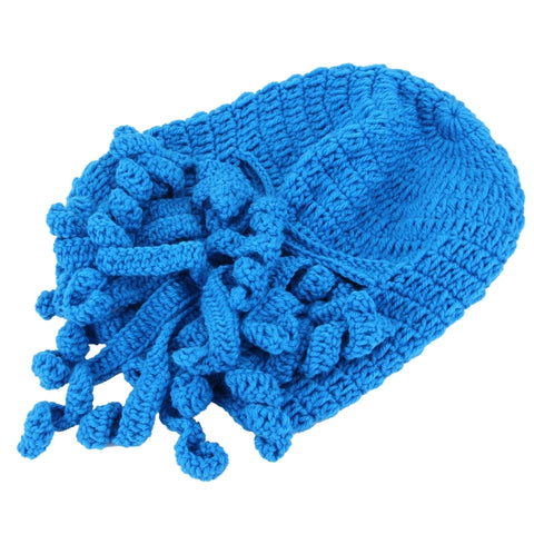 Amurleopard Unisex Barbarian Knit Beanie Octopus Tentacle Cap Winter Warm Face Mask Crochet Hat